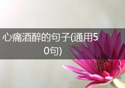 心痛酒醉的句子(通用50句)