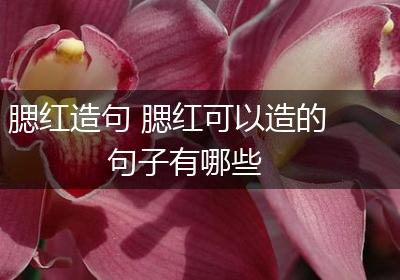 腮红造句 腮红可以造的句子有哪些