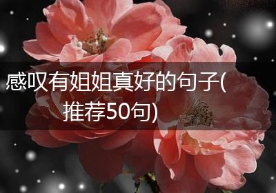 感叹有姐姐真好的句子(推荐50句)
