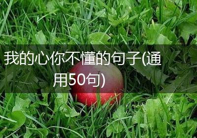 我的心你不懂的句子(通用50句)