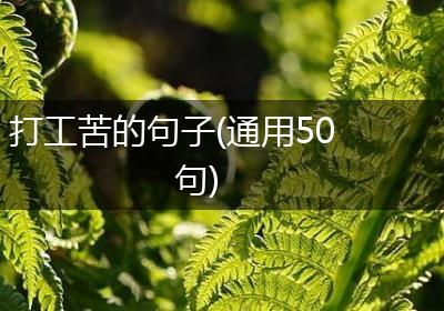 打工苦的句子(通用50句)