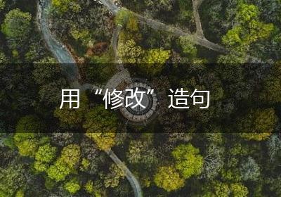 用“修改”造句