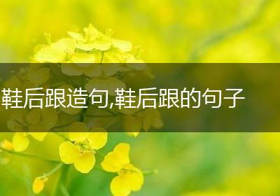 鞋后跟造句,鞋后跟的句子