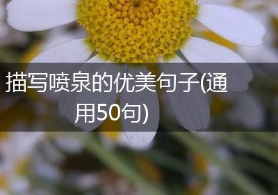 描写喷泉的优美句子(通用50句)