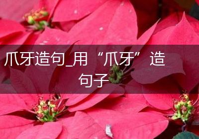 爪牙造句_用“爪牙”造句子