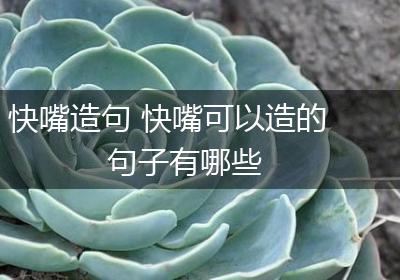 快嘴造句 快嘴可以造的句子有哪些