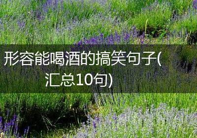 形容能喝酒的搞笑句子(汇总10句)