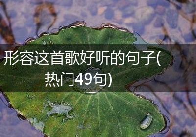 形容这首歌好听的句子(热门49句)