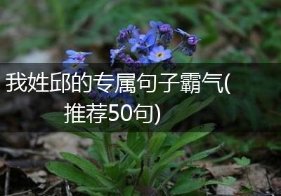 我姓邱的专属句子霸气(推荐50句)