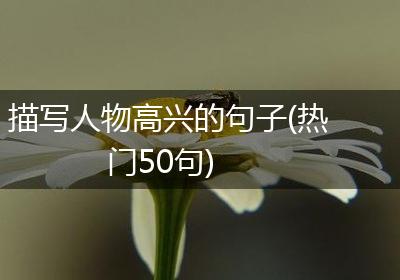 描写人物高兴的句子(热门50句)
