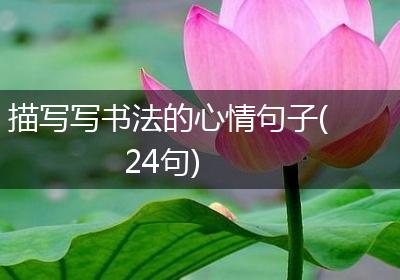 描写写书法的心情句子(24句)