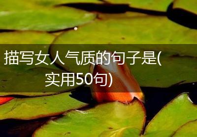 描写女人气质的句子是(实用50句)