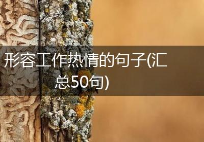 形容工作热情的句子(汇总50句)