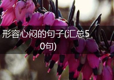 形容心闷的句子(汇总50句)