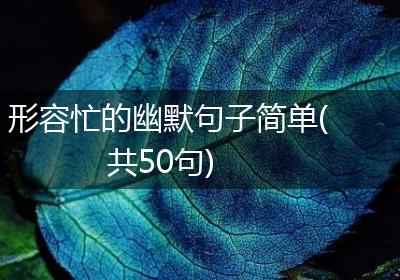 形容忙的幽默句子简单(共50句)