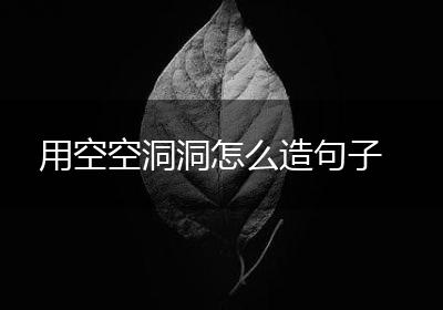 用空空洞洞怎么造句子