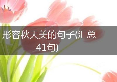 形容秋天美的句子(汇总41句)