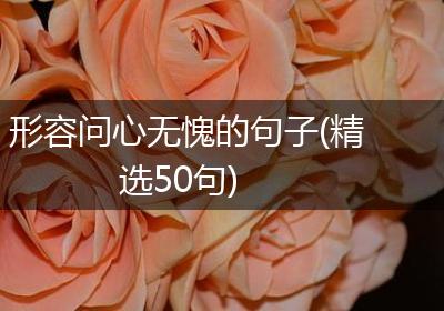 形容问心无愧的句子(精选50句)