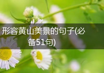 形容黄山美景的句子(必备51句)