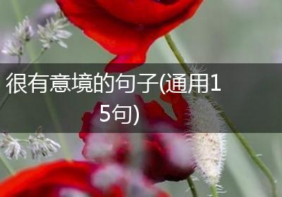 很有意境的句子(通用15句)