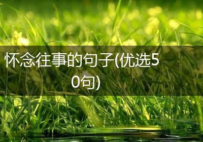 怀念往事的句子(优选50句)