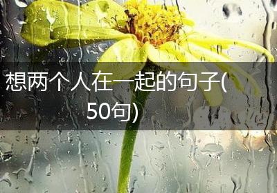 想两个人在一起的句子(50句)