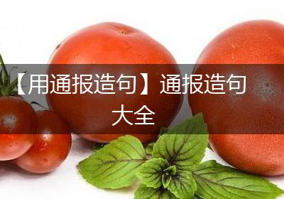 【用通报造句】通报造句大全