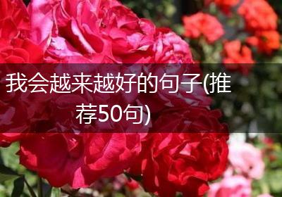 我会越来越好的句子(推荐50句)