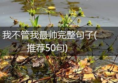 我不管我最帅完整句子(推荐50句)