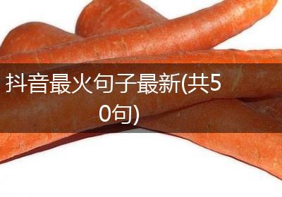 抖音最火句子最新(共50句)
