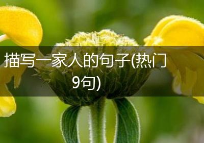 描写一家人的句子(热门9句)