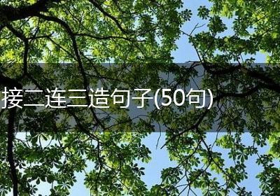 接二连三造句子(50句)