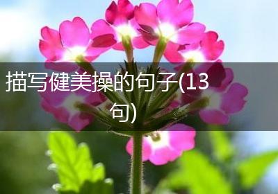 描写健美操的句子(13句)