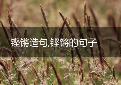 铿锵造句,铿锵的句子