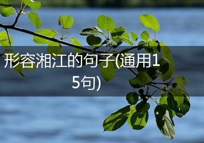形容湘江的句子(通用15句)