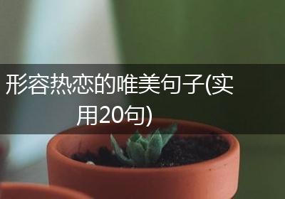 形容热恋的唯美句子(实用20句)