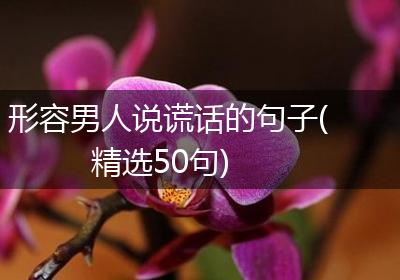 形容男人说谎话的句子(精选50句)
