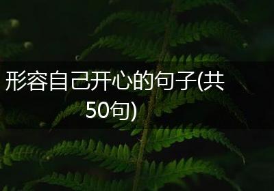 形容自己开心的句子(共50句)