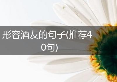 形容酒友的句子(推荐40句)
