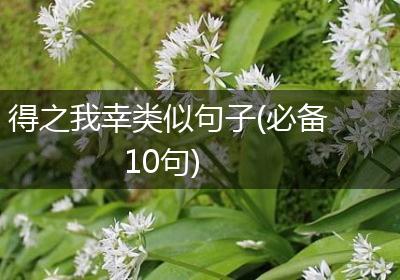 得之我幸类似句子(必备10句)