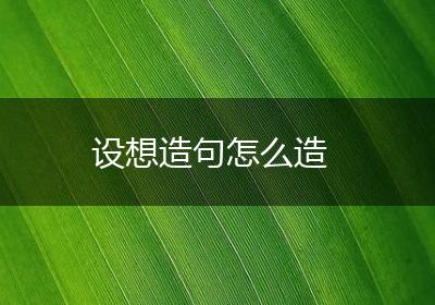 设想造句怎么造