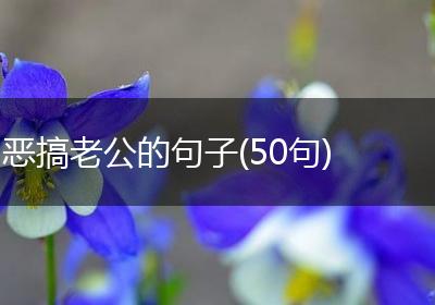 恶搞老公的句子(50句)