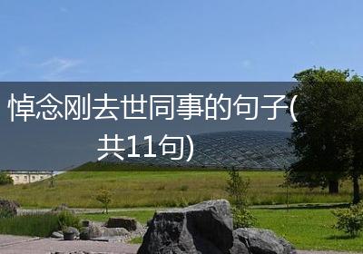 悼念刚去世同事的句子(共11句)