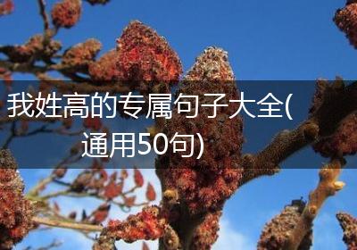 我姓高的专属句子大全(通用50句)