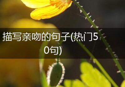 描写亲吻的句子(热门50句)