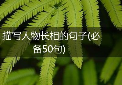 描写人物长相的句子(必备50句)
