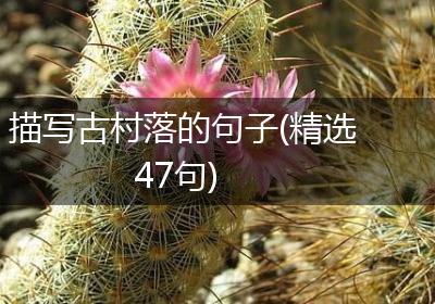 描写古村落的句子(精选47句)