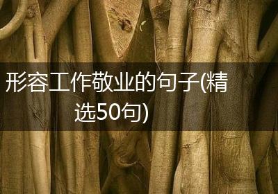 形容工作敬业的句子(精选50句)