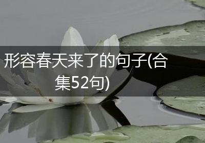 形容春天来了的句子(合集52句)