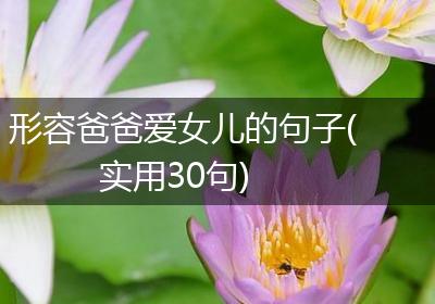 形容爸爸爱女儿的句子(实用30句)
